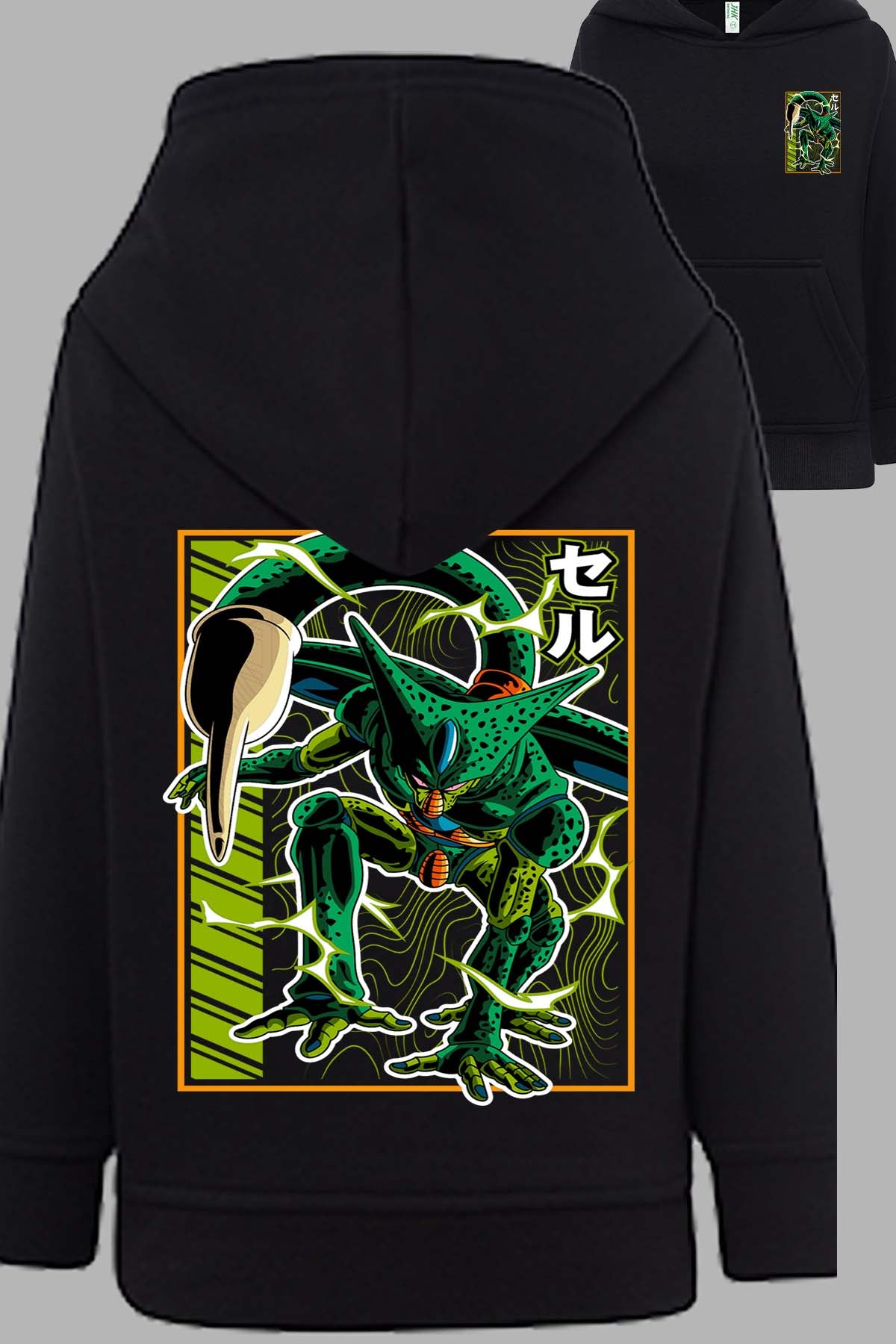 COULEUR:Noir|Sweat Capuche Homme | DragonBall Cell Noir