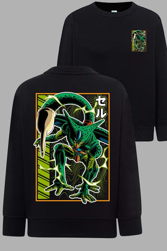 COULEUR:Noir|Sweat Col Rond Garçon | DragonBall Cell Noir