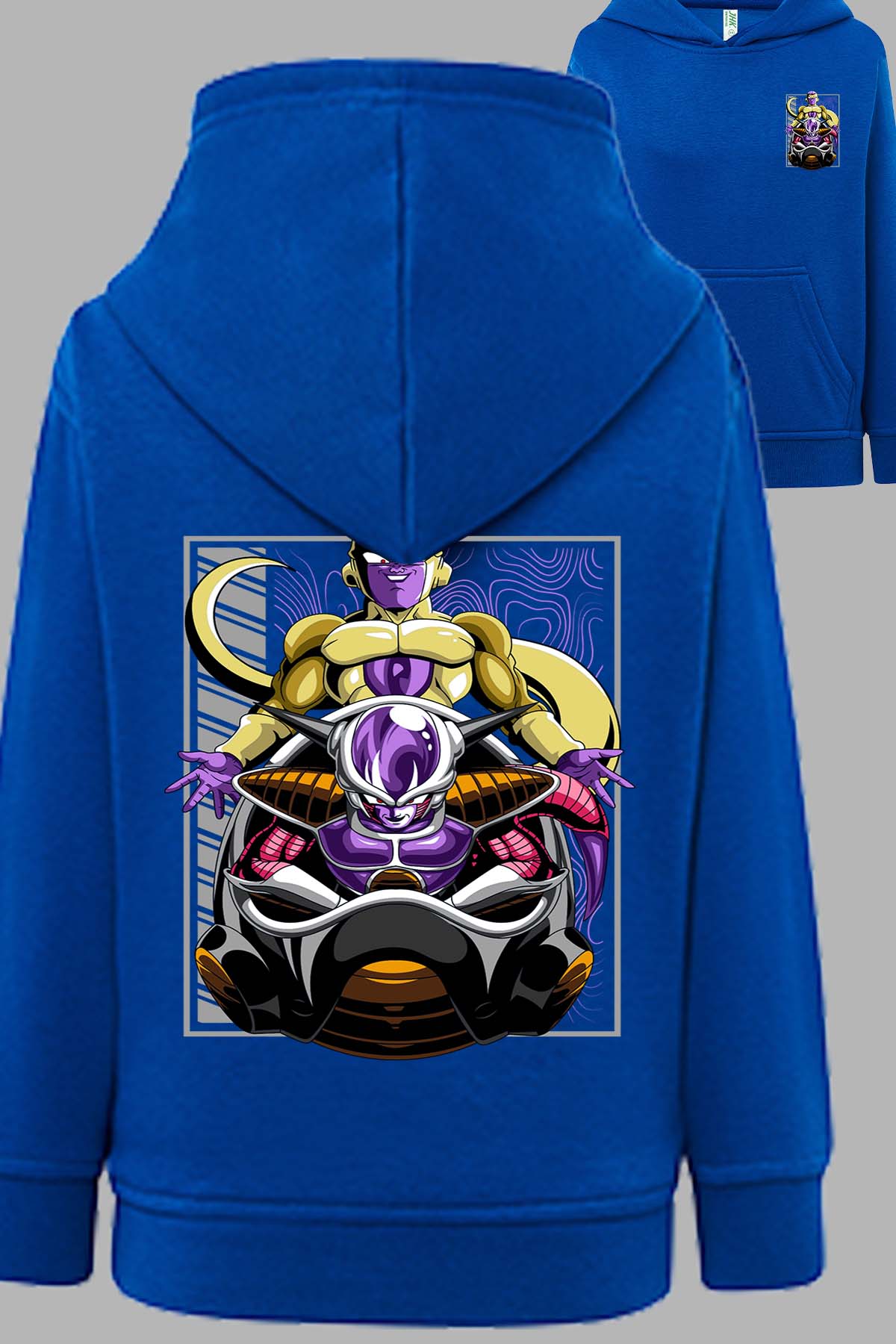 COULEUR:Bleu Roi|Sweat Capuche Homme | DragonBall Freezer 1 Bleu Roi