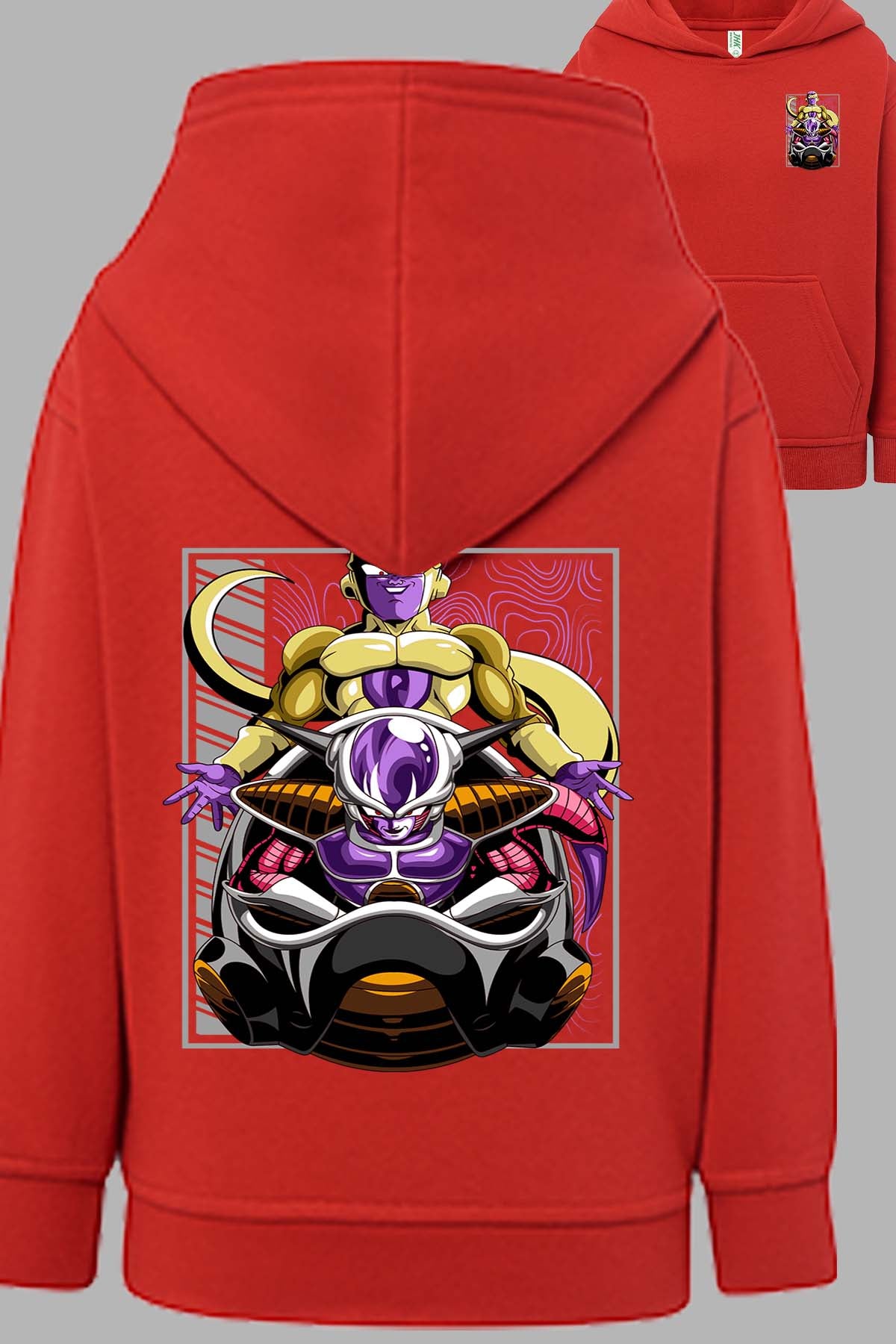 COULEUR:Rouge|Sweat Capuche Homme | DragonBall Freezer 1 Rouge