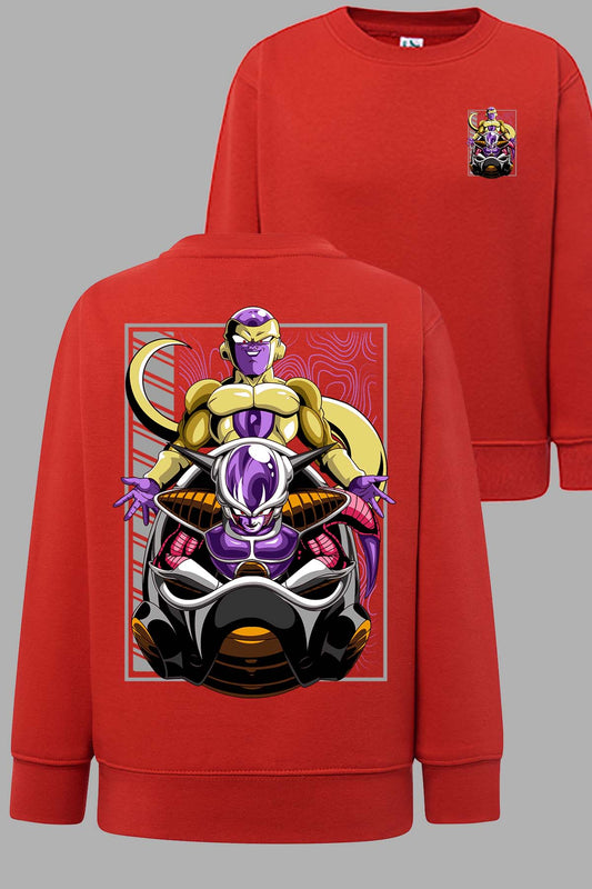 COULEUR:Rouge|Sweat Col Rond Garçon | DragonBall Freezer 1 Rouge