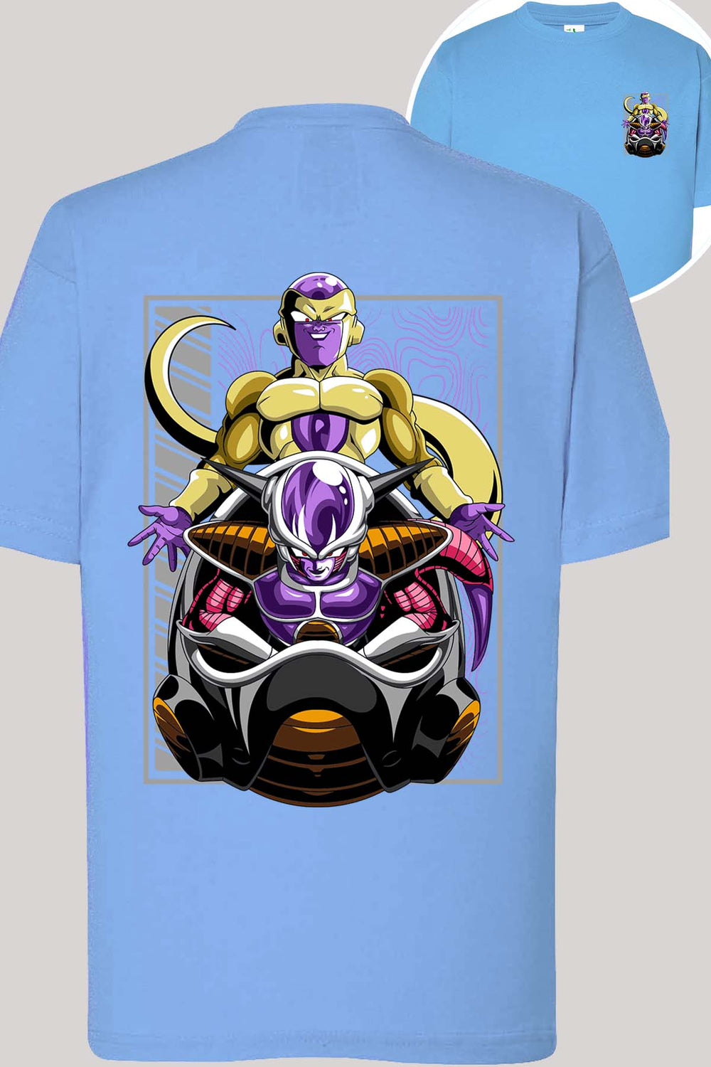 COULEUR:Bleu Ciel|T-shirt Garçon | DragonBall Freezer 1 Bleu Ciel