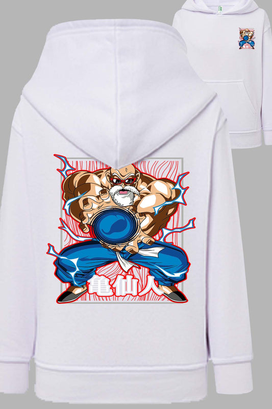 COULEUR:Blanc|Sweat Capuche Garçon | DragonBall Maestro Roshi Blanc