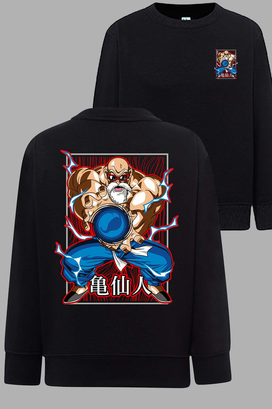 COULEUR:Noir|Sweat Col Rond Homme | DragonBall Maestro Roshi Noir