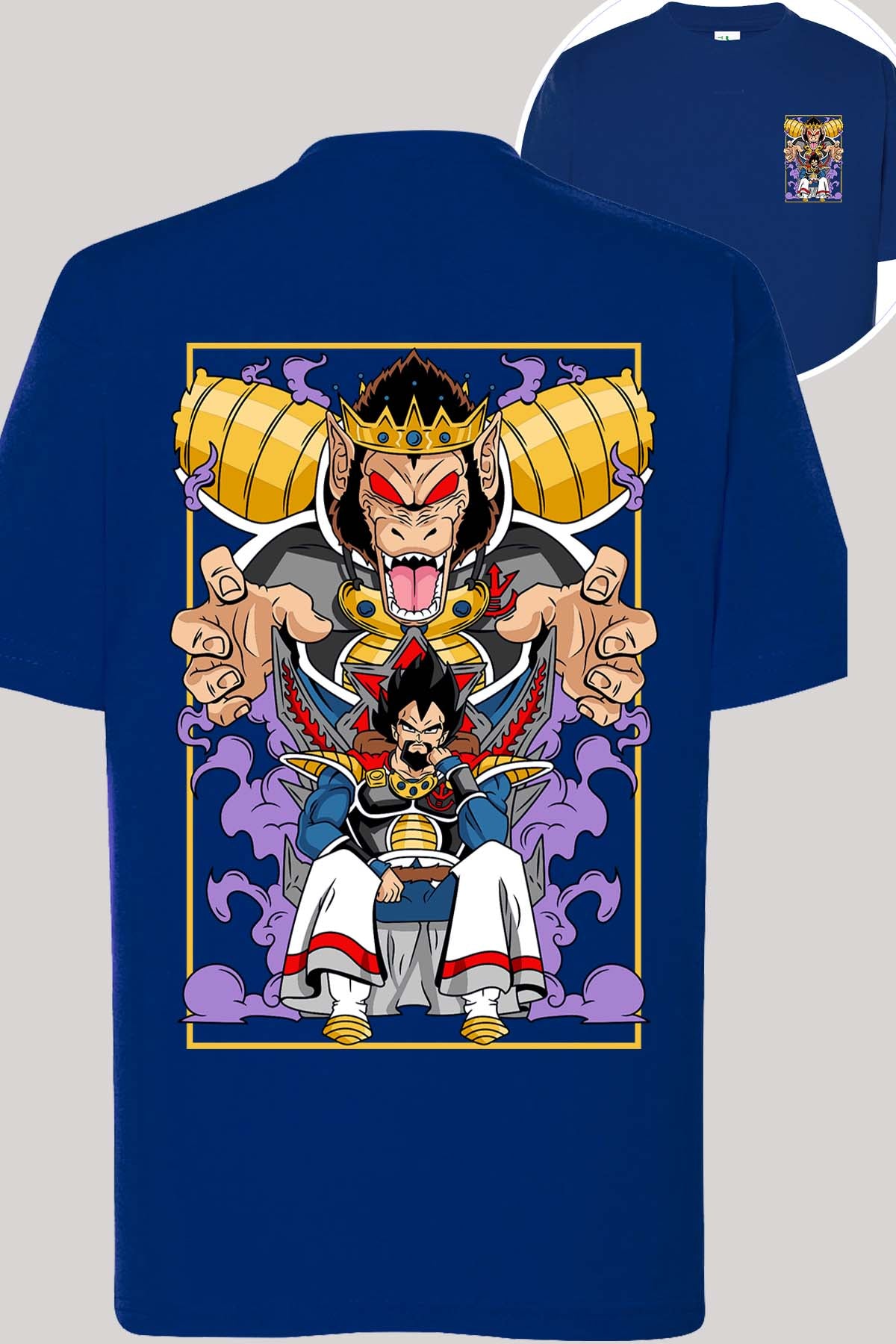 COULEUR:Marine|T-shirt Garçon | DragonBall Rey Vegeta Marine