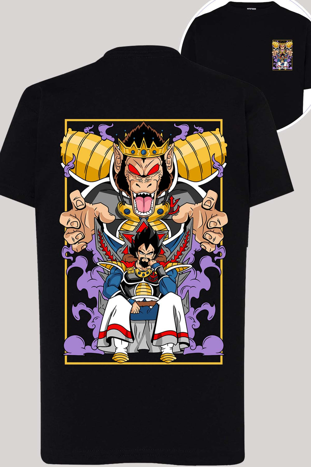 COULEUR:Noir|T-shirt Garçon | DragonBall Rey Vegeta Noir