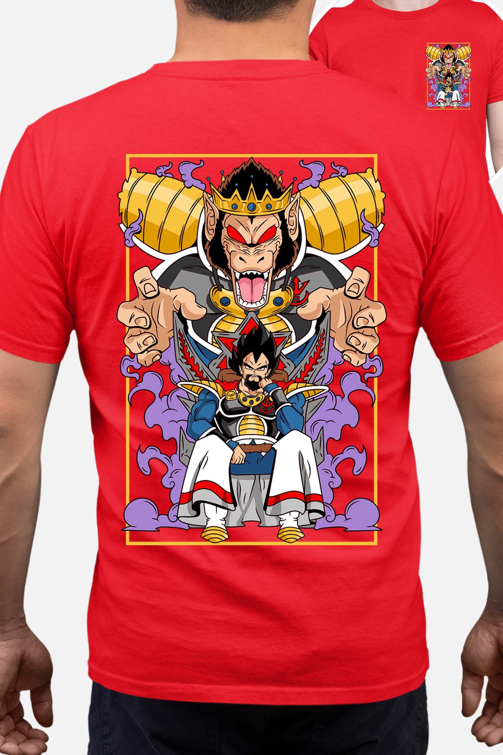 COULEUR:Rouge|T-shirt Homme | DragonBall Rey Vegeta Rouge