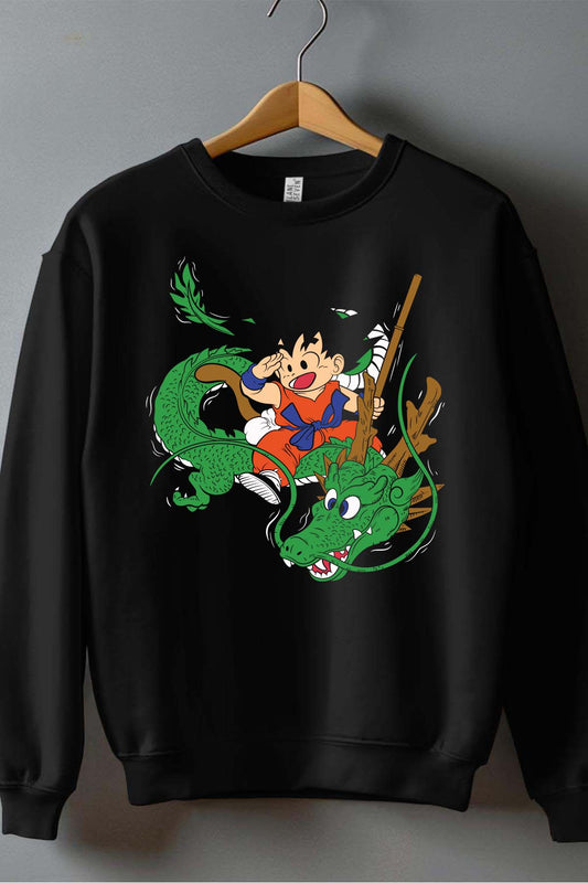 COULEUR:Noir|Sweat Col Rond Homme | Dragon BZ 15 Noir
