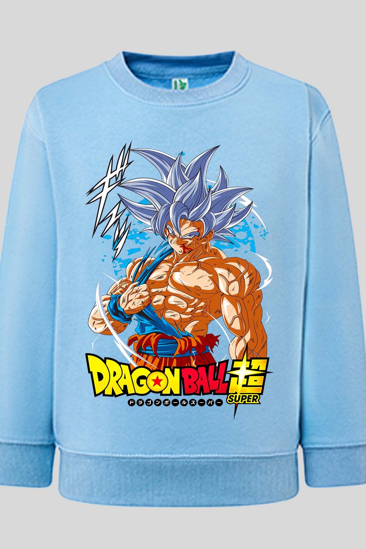 COULEUR:Bleu Ciel|Sweat Col Rond Garçon | Dragon BZ 1 Bleu Ciel