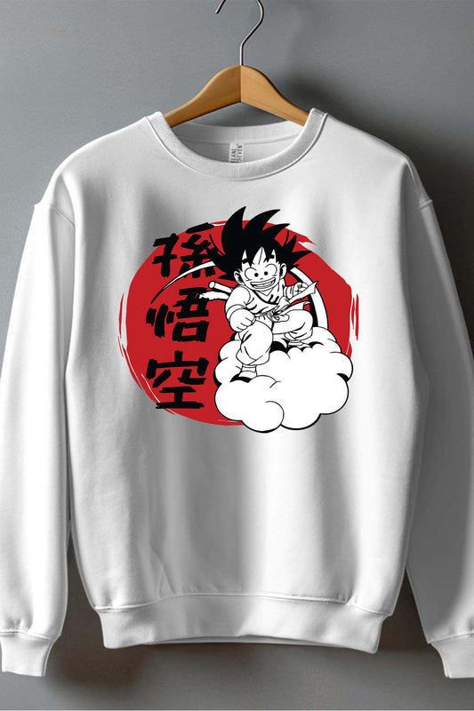 COULEUR:Blanc|Sweat Col Rond Homme | Dragon BZ 29 Blanc