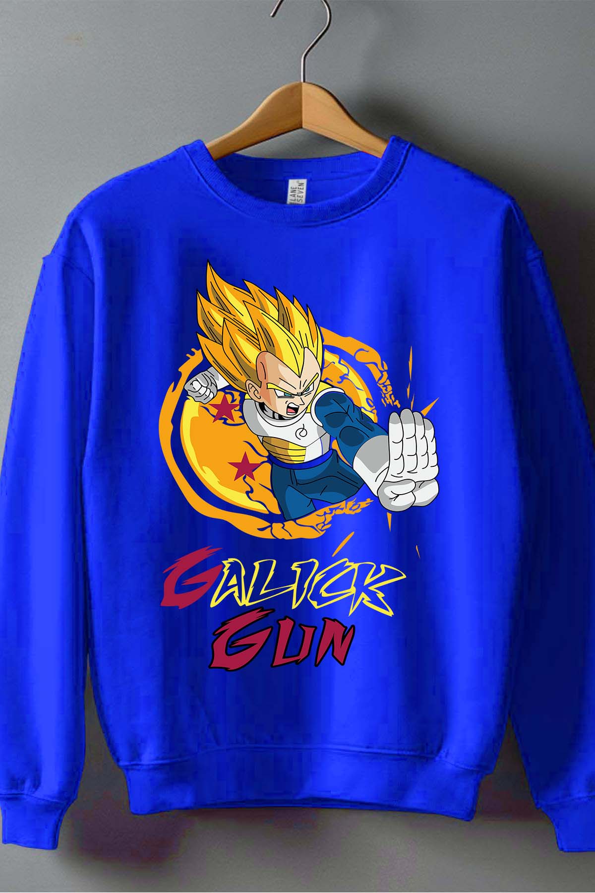 COULEUR:Bleu Roi|Sweat Col Rond Homme | Dragon BZ 2 Bleu Roi