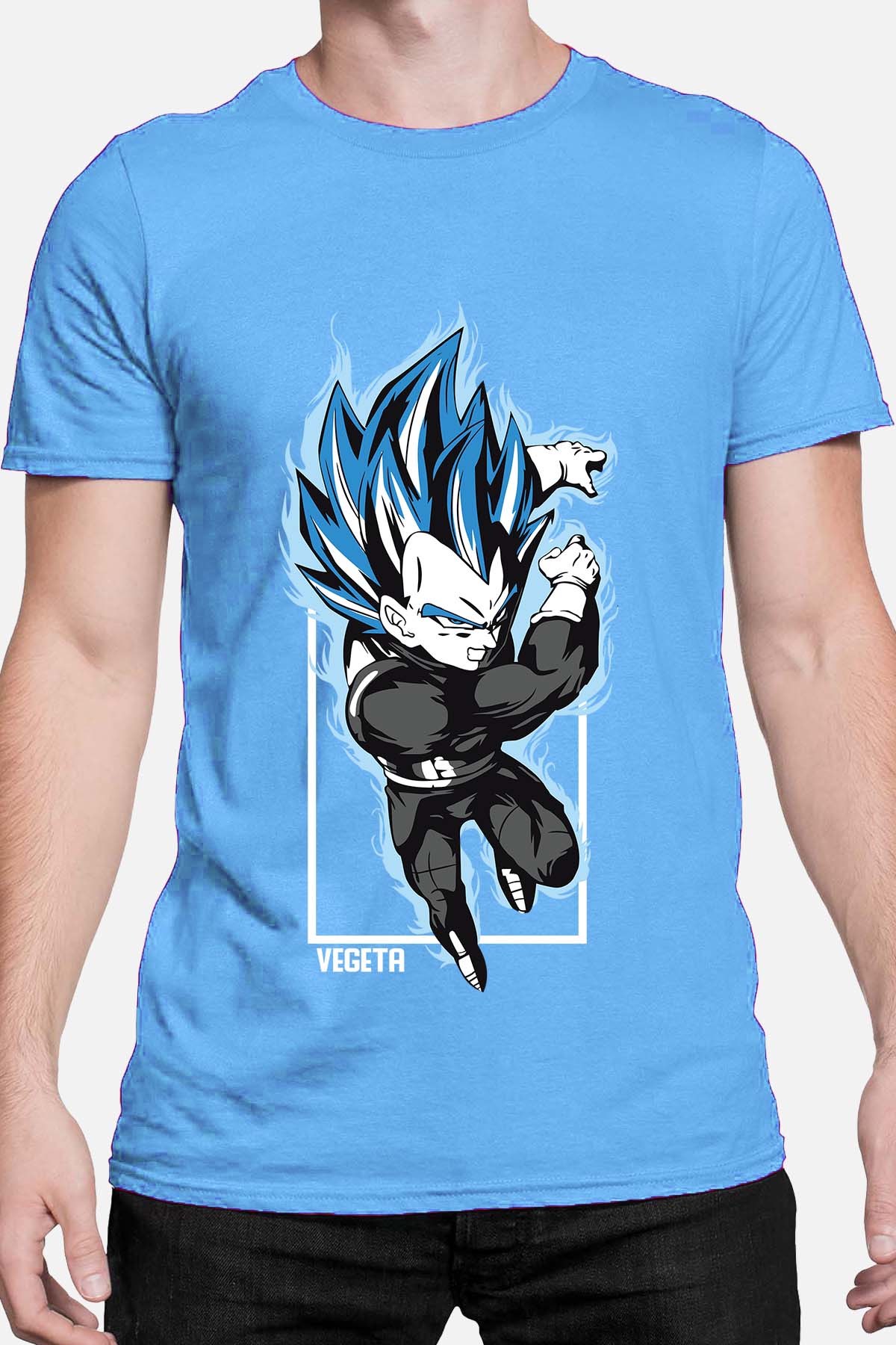 COULEUR:Bleu Ciel|T-shirt Homme | Dragon BZ 3 Bleu Ciel