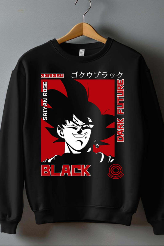 COULEUR:Noir|Sweat Col Rond Garçon | Dragon BZ 6 Noir