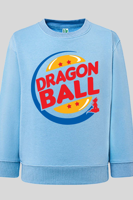 COULEUR:Bleu Ciel|Sweat Col Rond Garçon | Dragon king Bleu Ciel