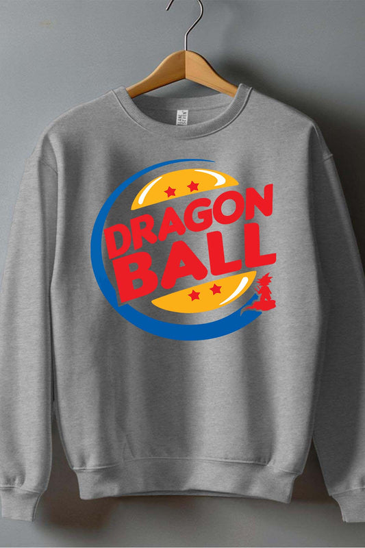 COULEUR:Gris|Sweat Col Rond Garçon | Dragon king Gris