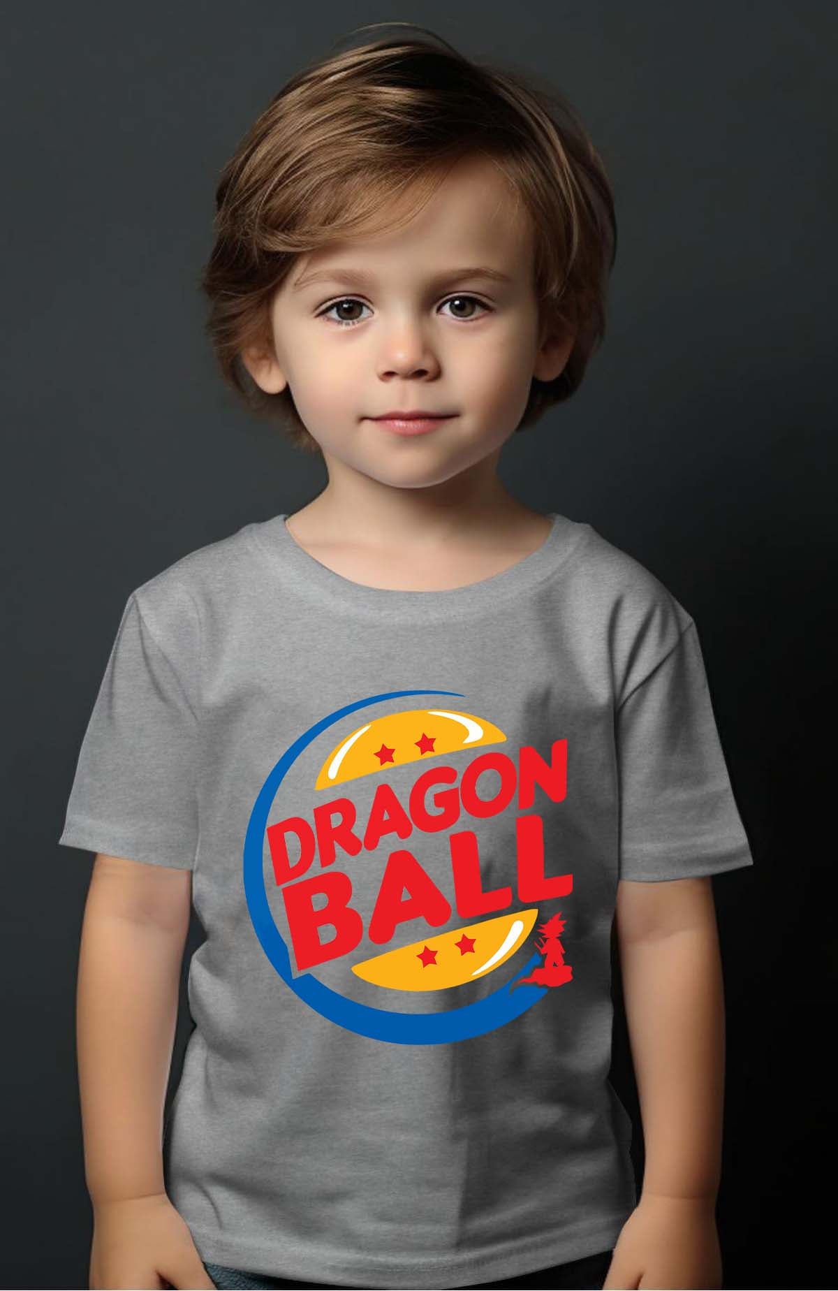 COULEUR:Gris|T-shirt Garçon | Dragon king Gris