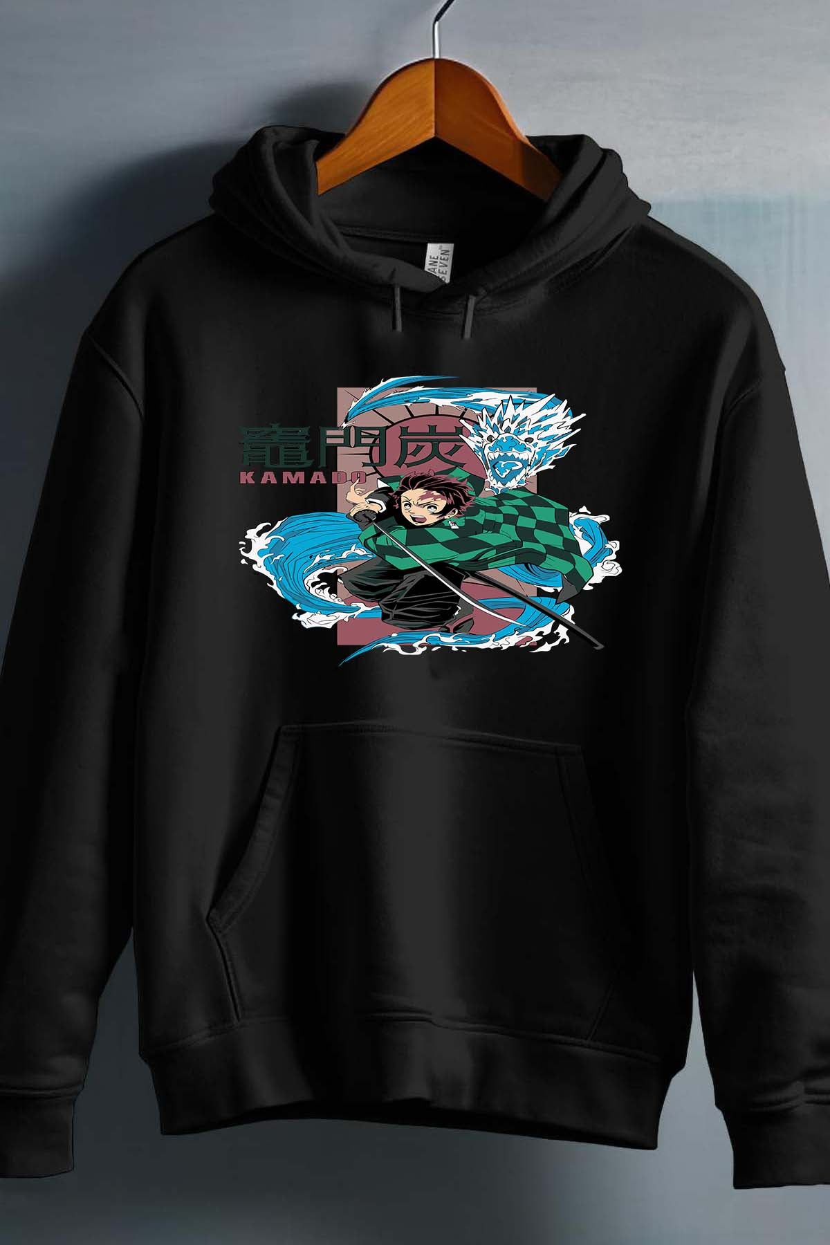 COULEUR:Noir|Sweat Capuche Garçon | Dragon water Kamado Noir