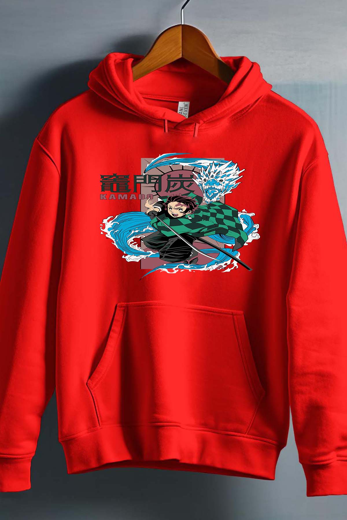 COULEUR:Rouge|Sweat Capuche Garçon | Dragon water Kamado Rouge