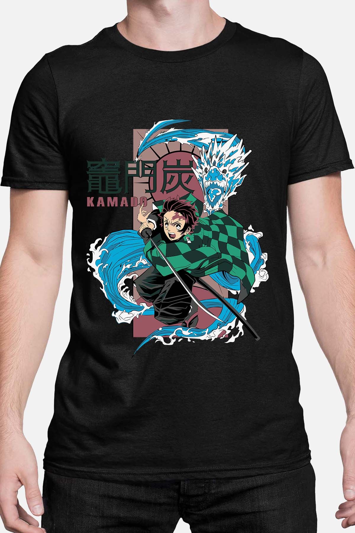 COULEUR:Noir|T-shirt Homme | Dragon water Kamado Noir