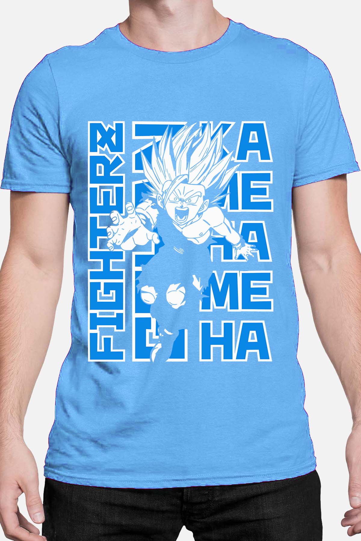 COULEUR:Bleu Ciel|T-shirt Homme | Fighterz Bleu Ciel