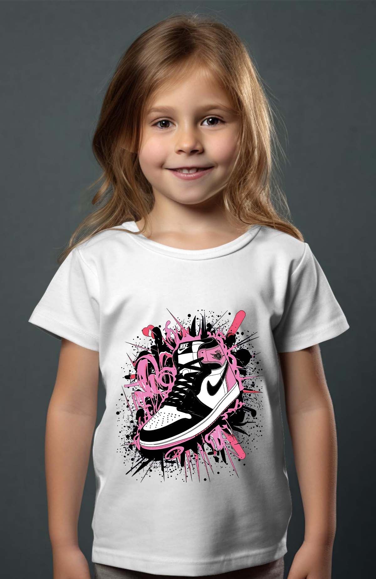COULEUR:Blanc|T-shirt Fille | Force Pink Blanc