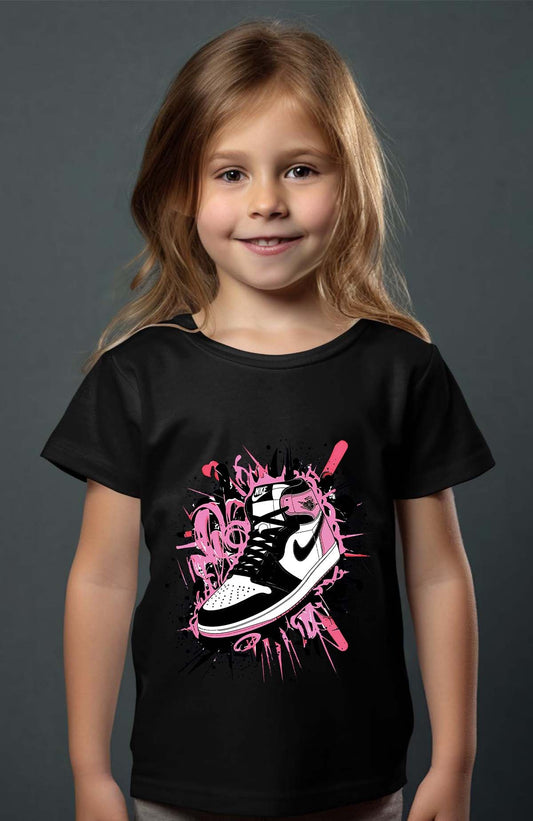 COULEUR:Noir|T-shirt Fille | Force Pink Noir