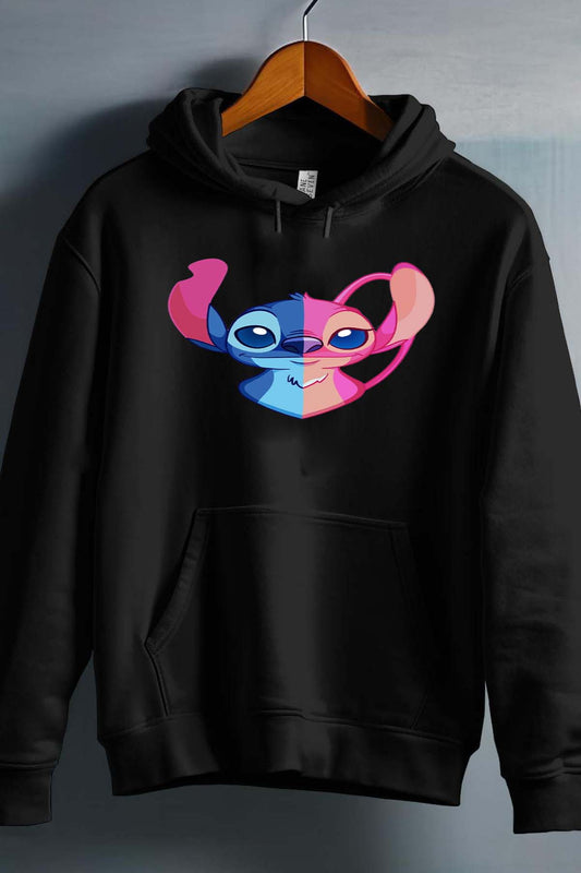 COULEUR:Noir|Sweat Capuche Fille | Fusin angel Stitch Noir