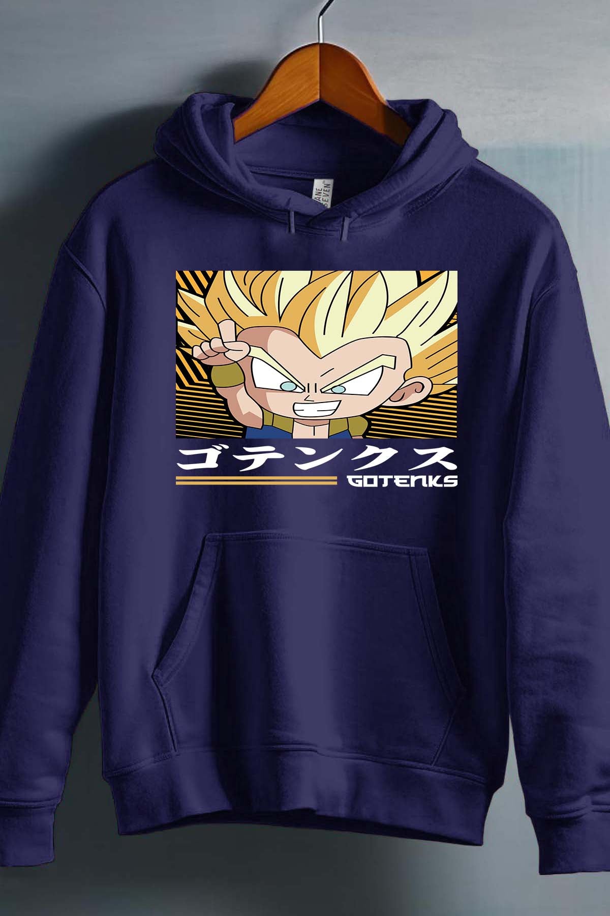 COULEUR:Marine|Sweat Capuche Homme | GOTENKS Chibi 01 Marine