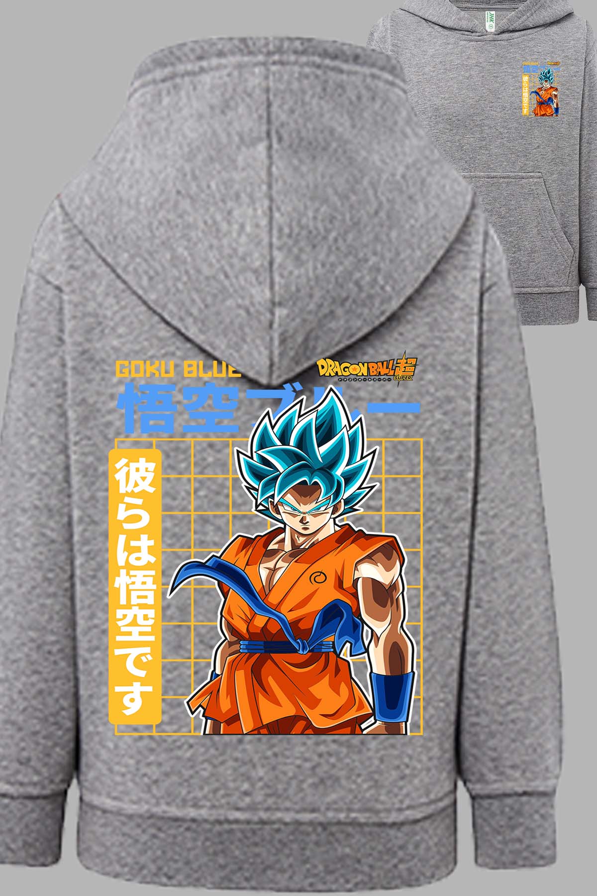 COULEUR:Gris|Sweat Capuche Garçon | Goku Blue 1 Gris