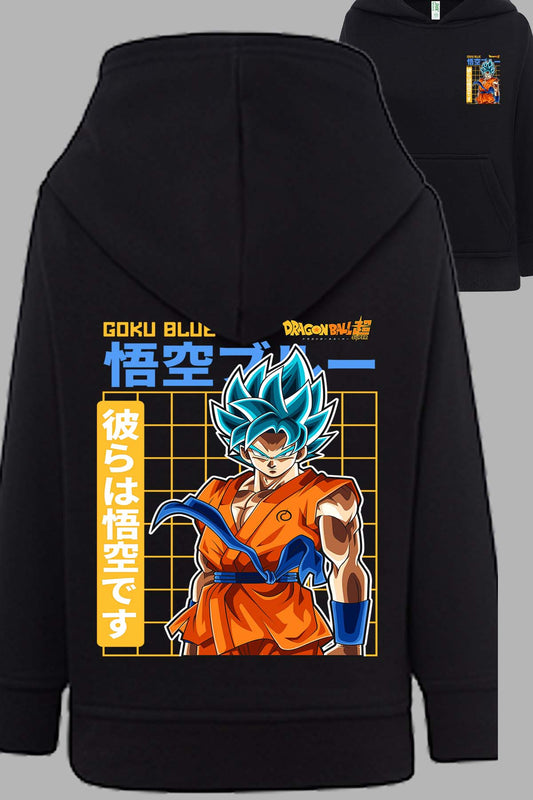 COULEUR:Noir|Sweat Capuche Garçon | Goku Blue 1 Noir
