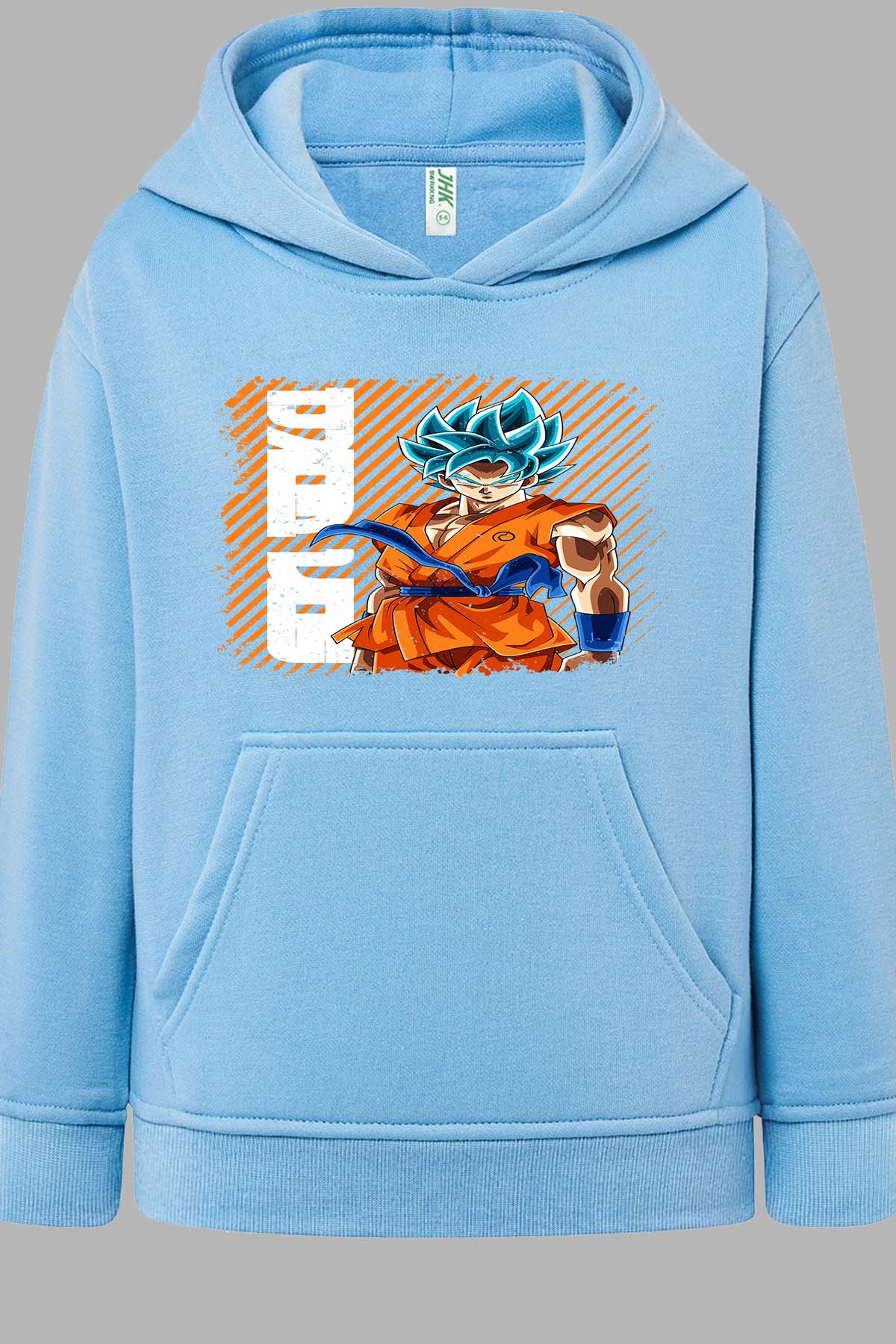 COULEUR:Bleu Ciel|Sweat Capuche Garçon | Goku Blue Power Bleu Ciel