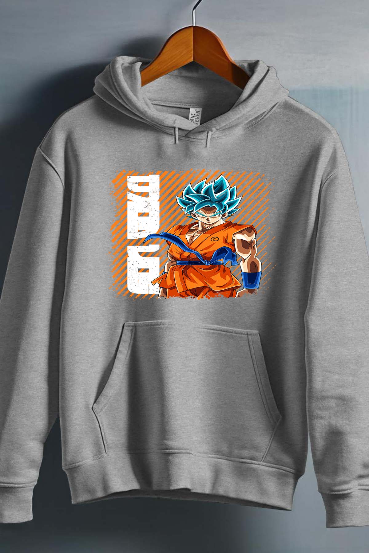 COULEUR:Gris|Sweat Capuche Garçon | Goku Blue Power Gris