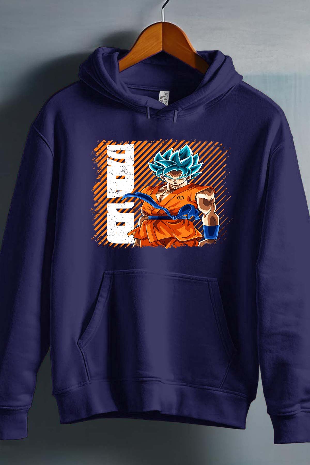 COULEUR:Marine|Sweat Capuche Garçon | Goku Blue Power Marine