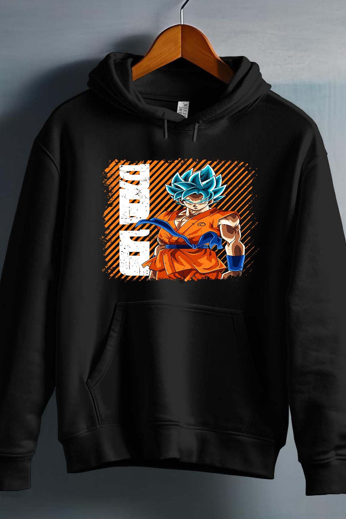 COULEUR:Noir|Sweat Capuche Garçon | Goku Blue Power Noir