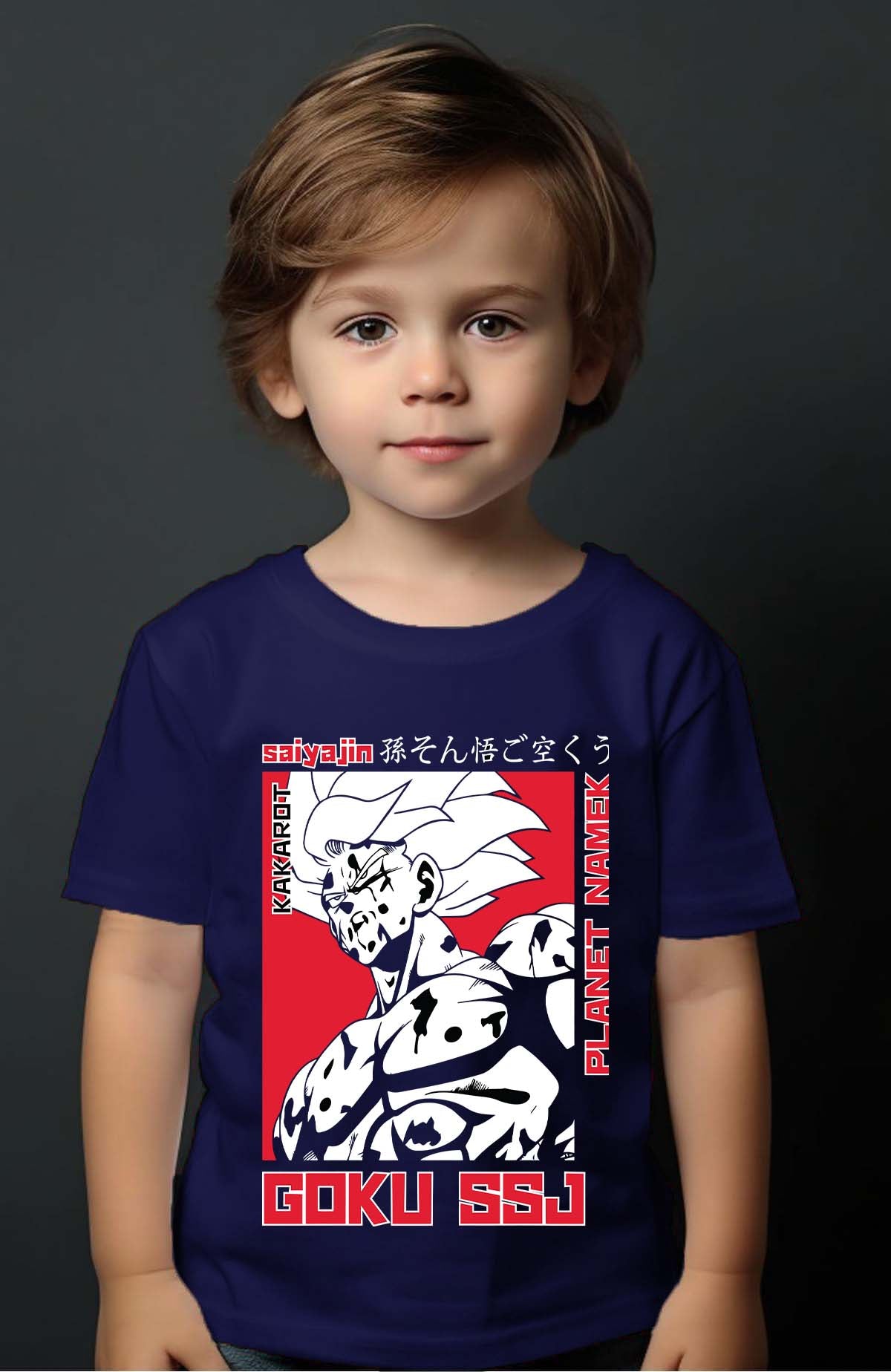COULEUR:Marine|T-shirt Garçon | Goku SSJ Marine