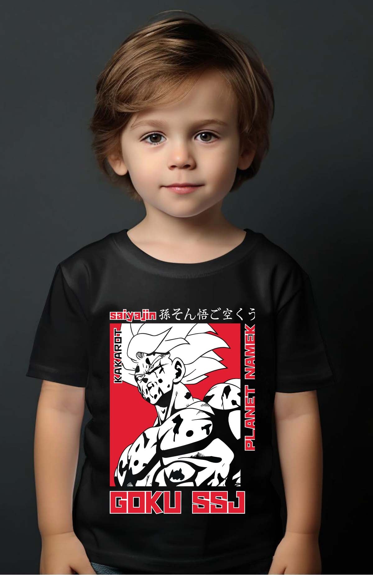 COULEUR:Noir|T-shirt Garçon | Goku SSJ Noir
