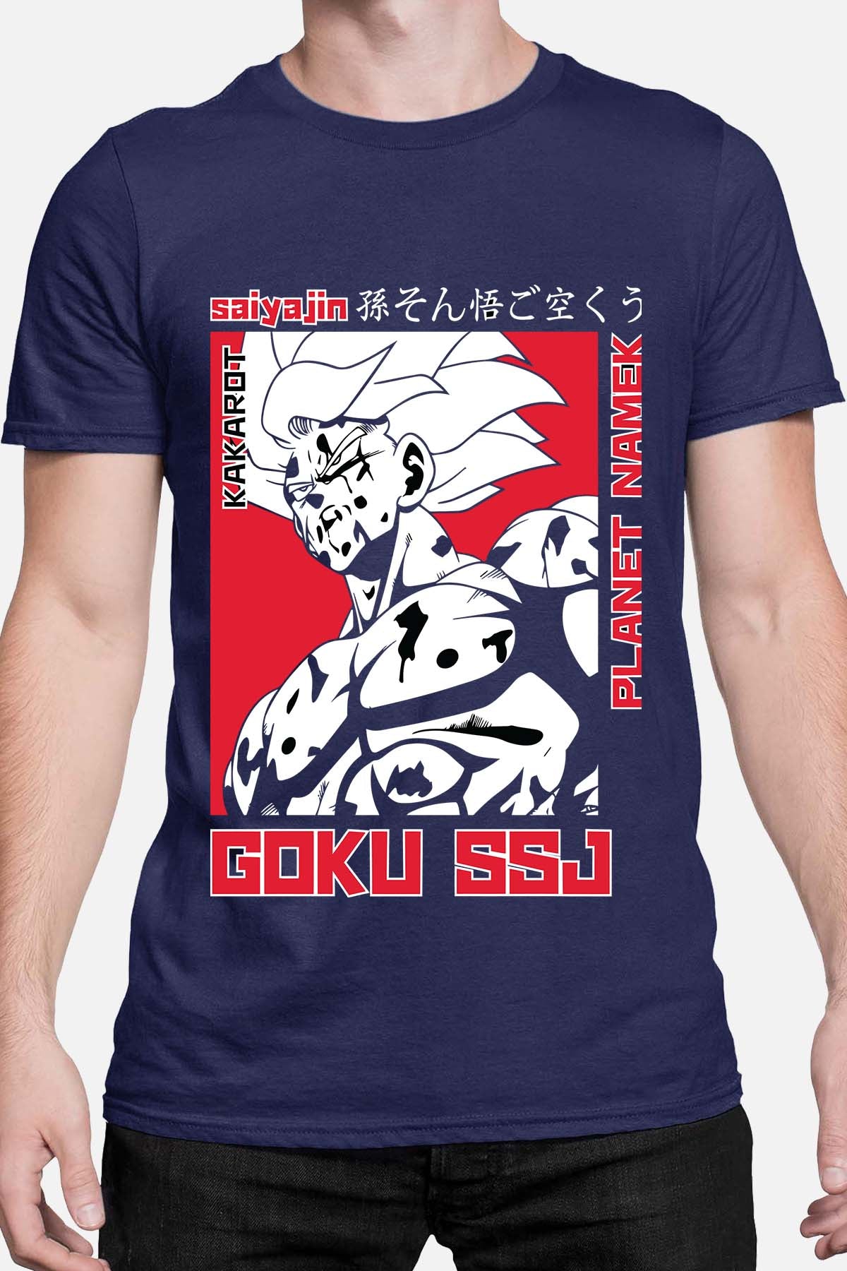COULEUR:Marine|T-shirt Homme | Goku SSJ Marine