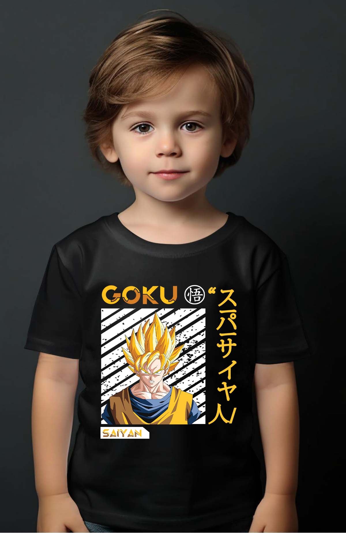 COULEUR:Noir|T-shirt Garçon | Goku Sayan Noir