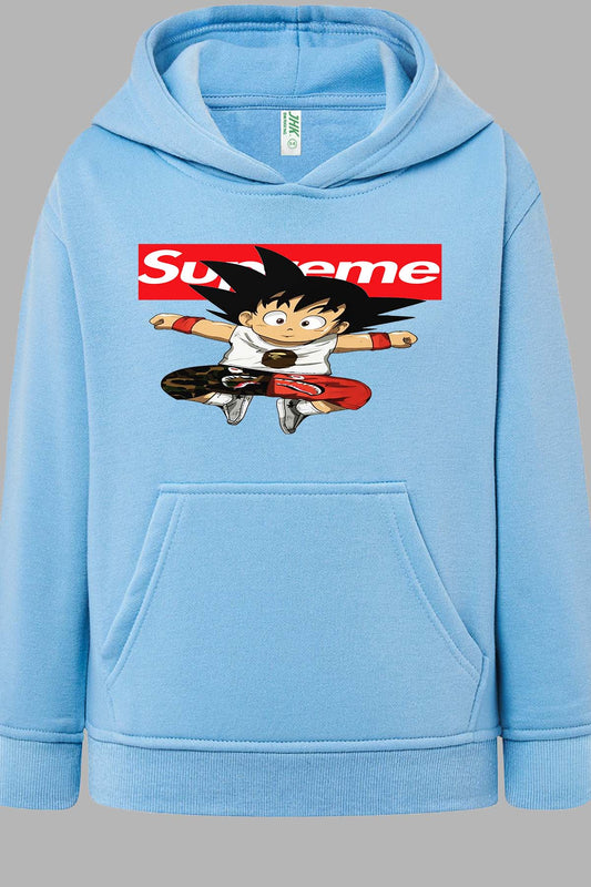 COULEUR:Bleu Ciel|Sweat Capuche Garçon | Goku Sup Saut Bleu Ciel