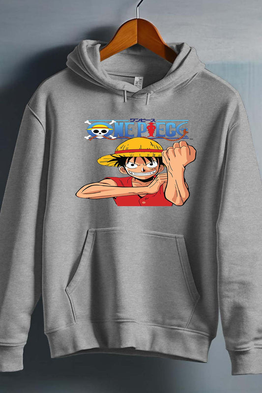 COULEUR:Gris|Sweat Capuche Garçon | Gomu Gomu Gris