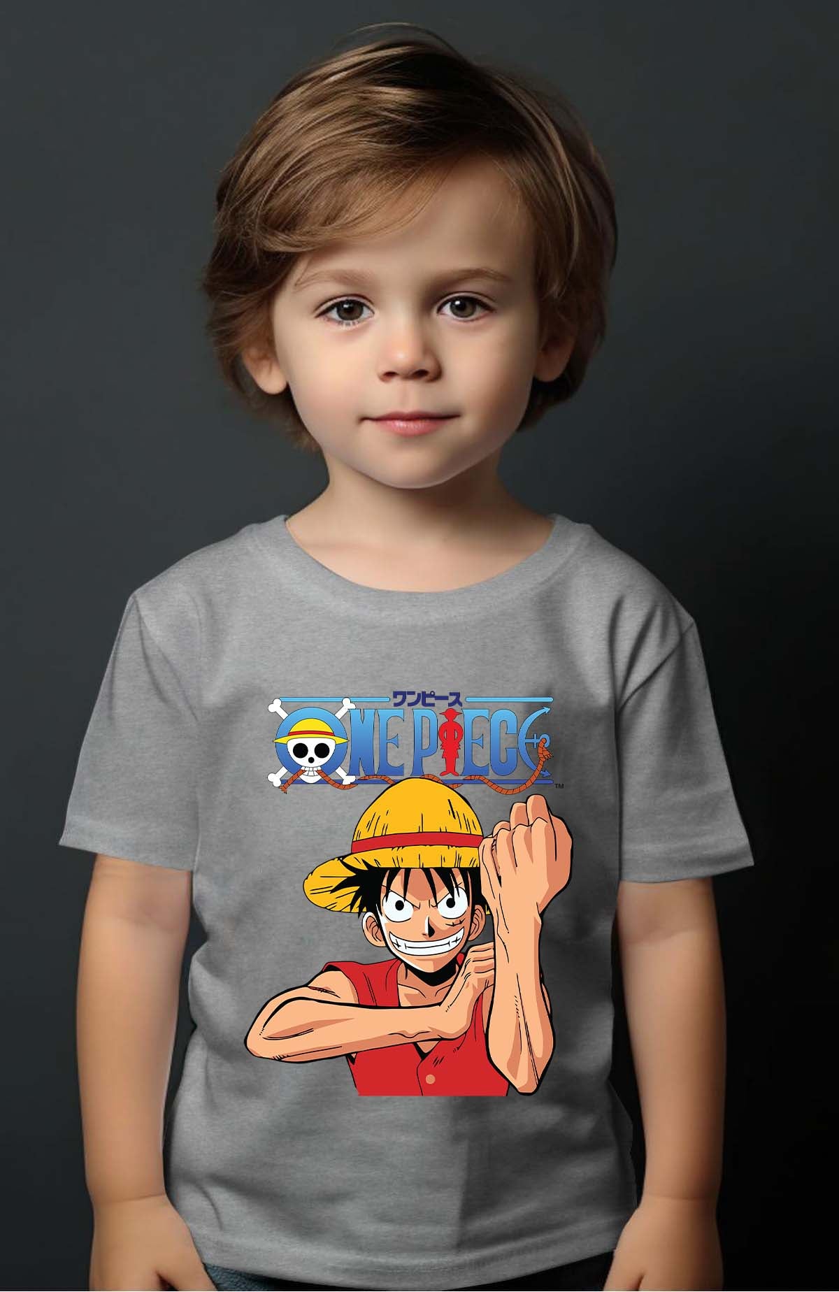 COULEUR:Gris|T-shirt Garçon | Gomu Gomu Gris
