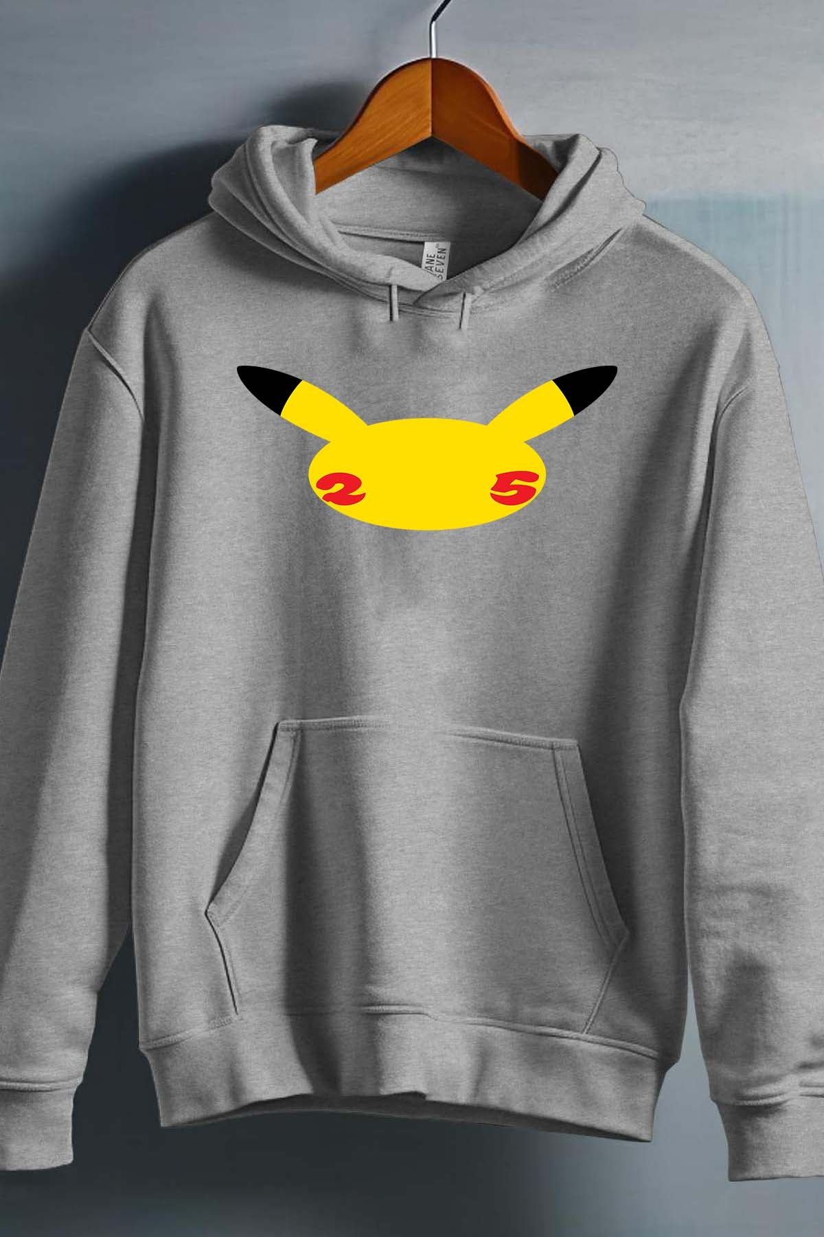 COULEUR:Gris|Sweat Capuche Fille | Head Pikachu Gris