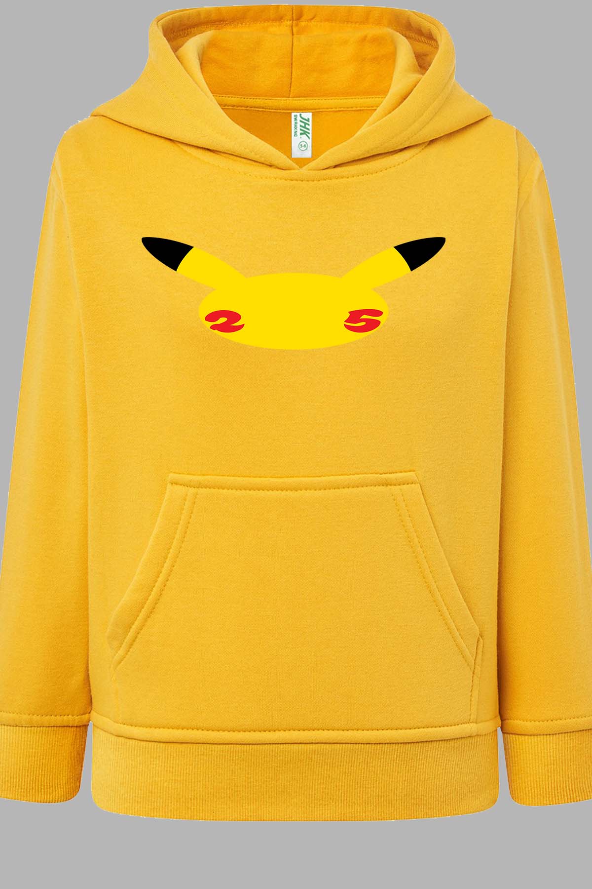 COULEUR:Jaune|Sweat Capuche Fille | Head Pikachu Jaune