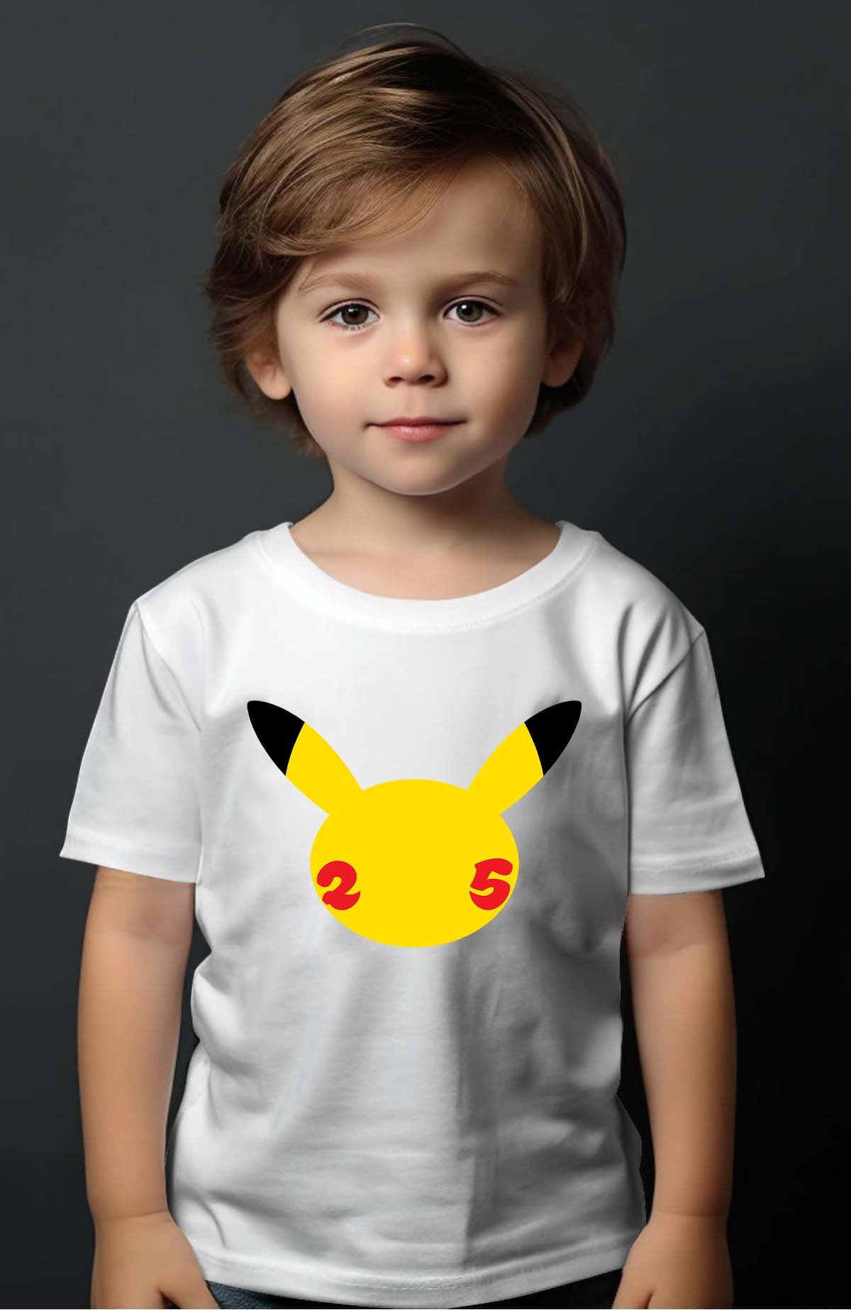 COULEUR:Blanc|T-shirt Garçon | Head Pikachu Blanc
