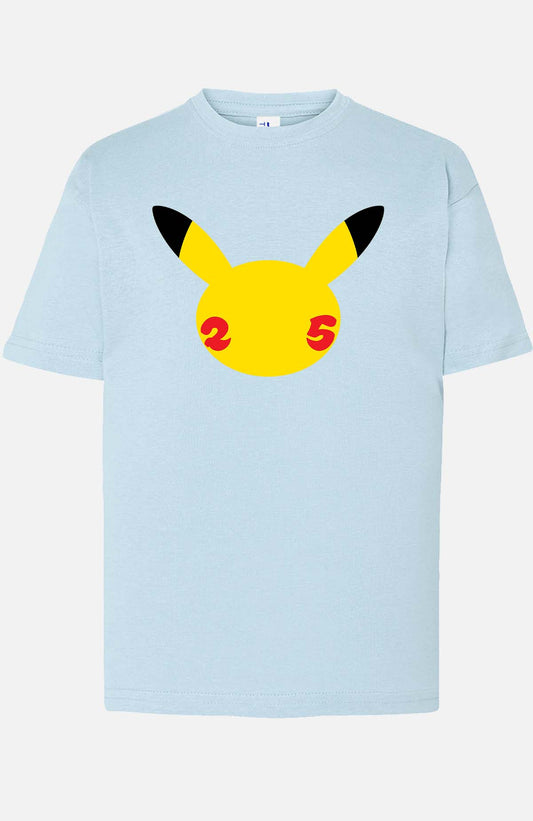 COULEUR:Bleu Ciel|T-shirt Garçon | Head Pikachu Bleu Ciel