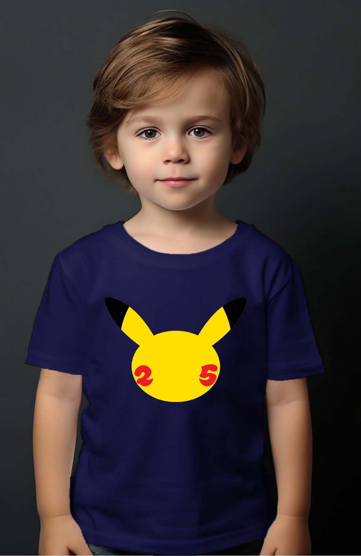 COULEUR:Marine|T-shirt Garçon | Head Pikachu Marine