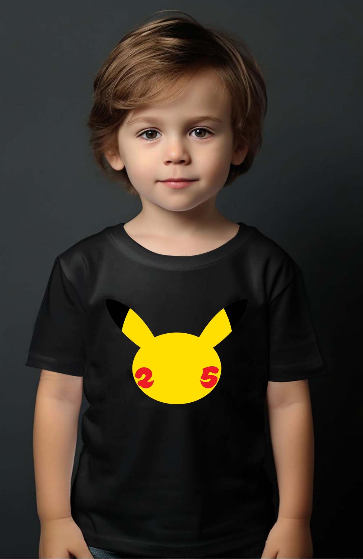 COULEUR:Noir|T-shirt Garçon | Head Pikachu Noir