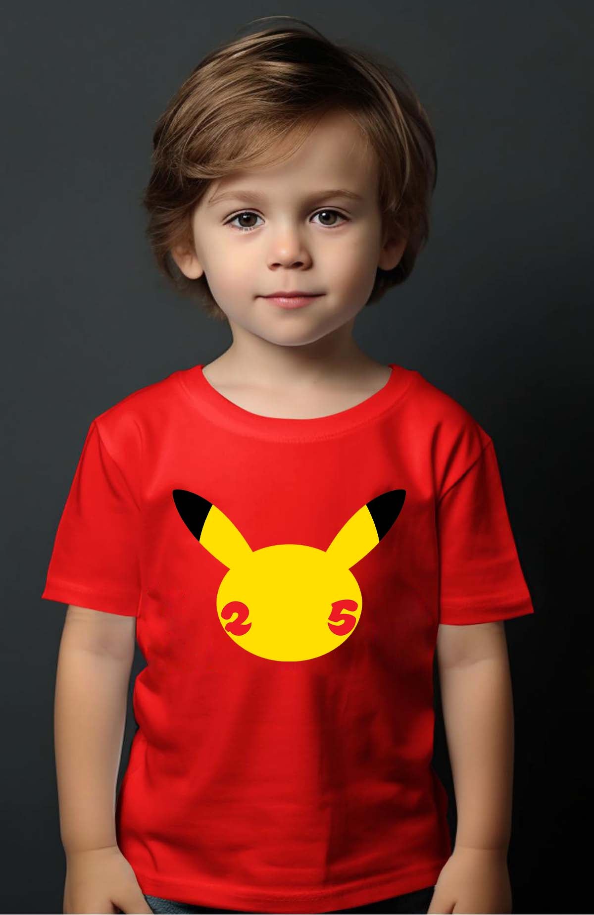 COULEUR:Rouge|T-shirt Garçon | Head Pikachu Rouge