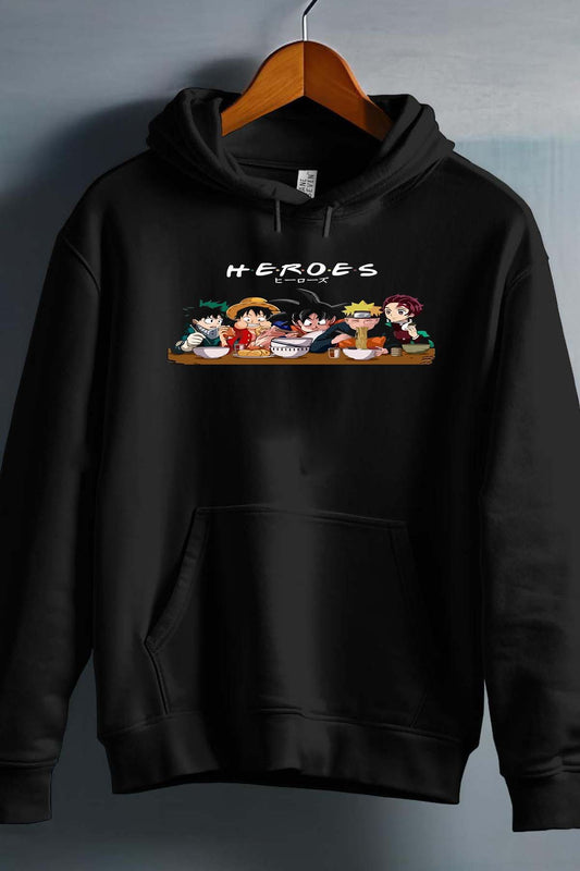 COULEUR:Noir|Sweat Capuche Garçon | Heroes Ramen Noir