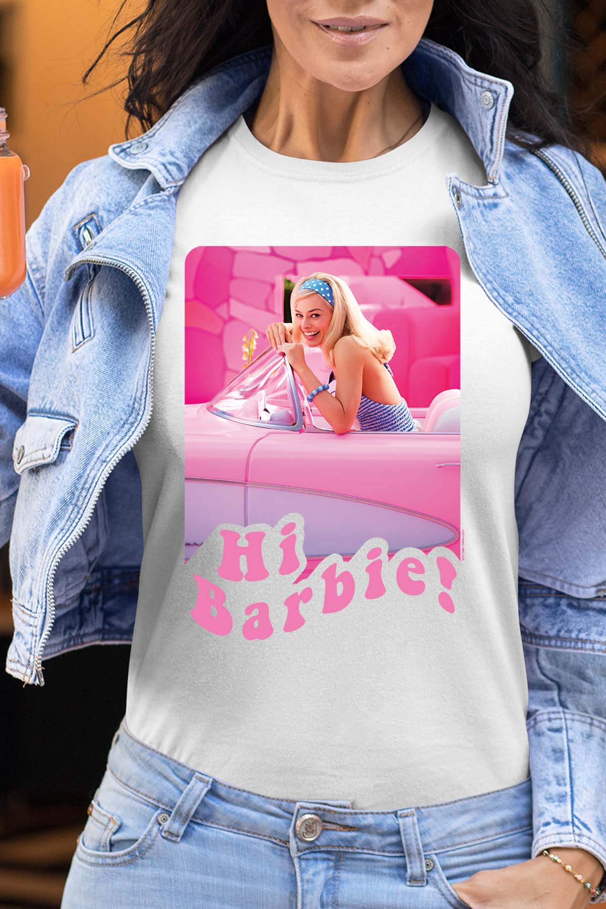 COULEUR:Blanc|T-shirt Femme | Hi Barbie Blanc
